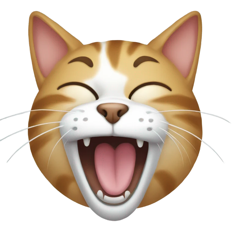 Cat yawning emoji