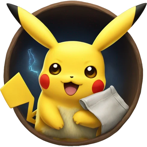 pikachu with thophy emoji