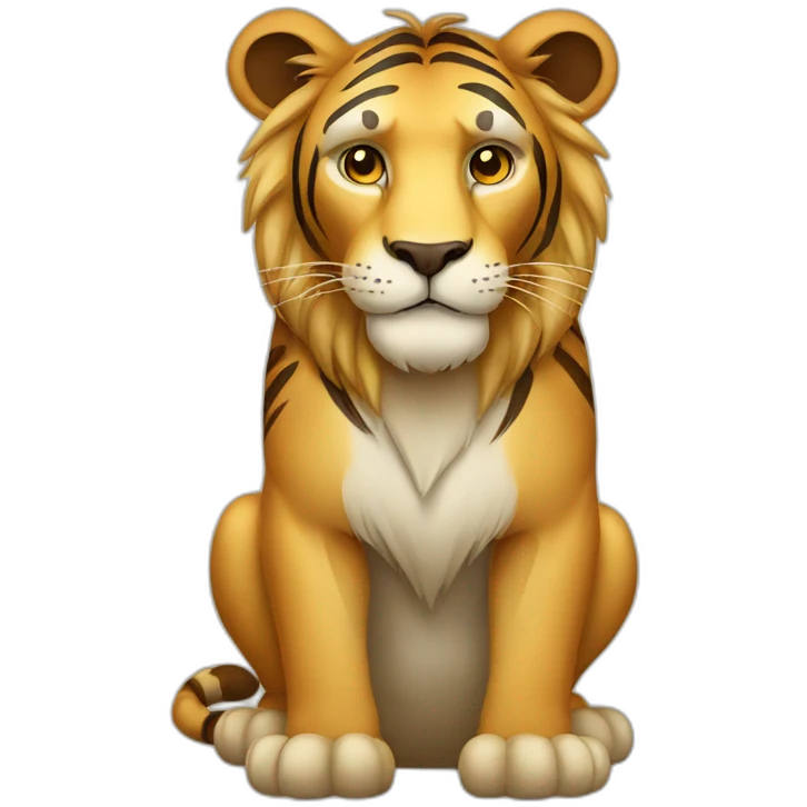 Lion et tigre emoji
