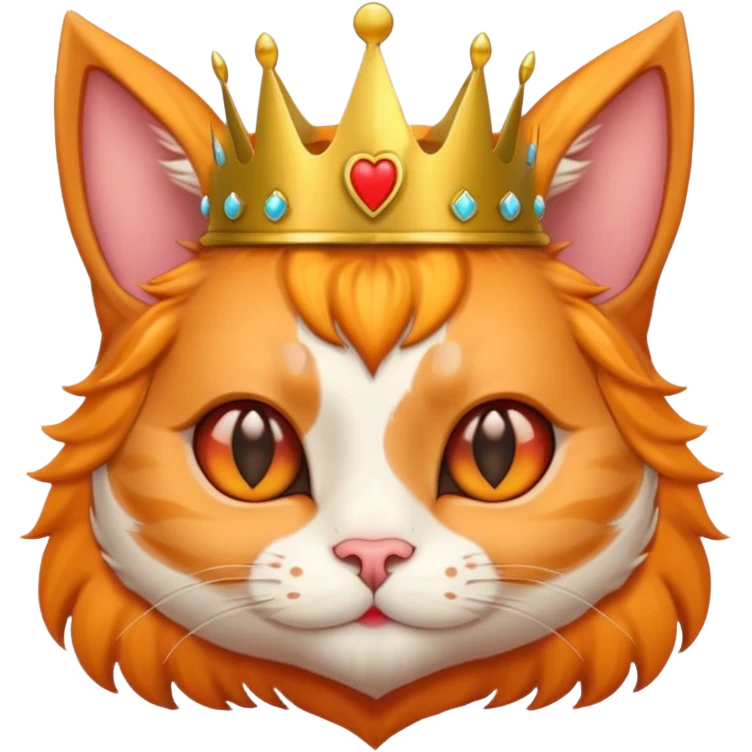 Give me a random emoji  to make the popular emoji cats   it has to have horns like the hearts have to be the ears, but give me a accessory ideas, give me some emoji accessory I dirt that could help emoji