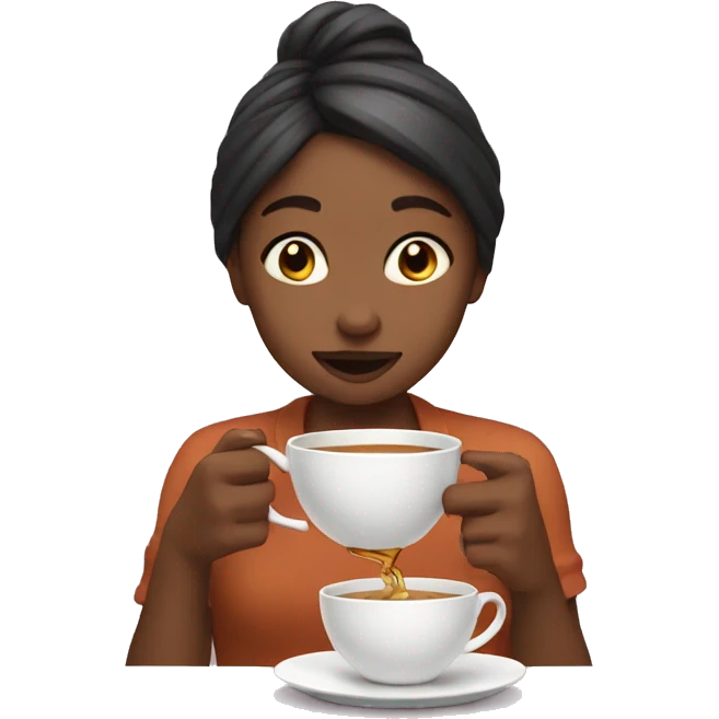 Girl spilling tea emoji