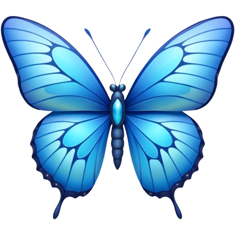 Blue butterfly half triangle joint  emoji