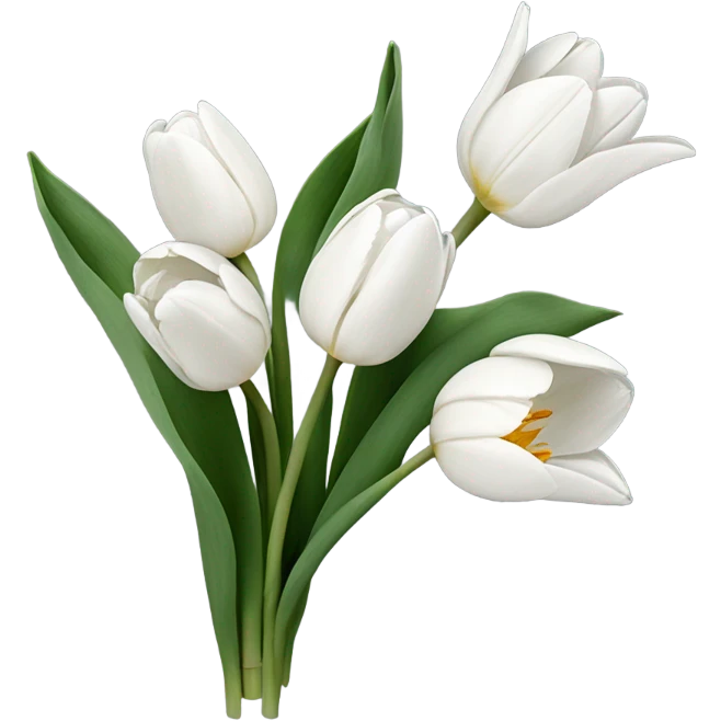 white tulip bouquet  emoji
