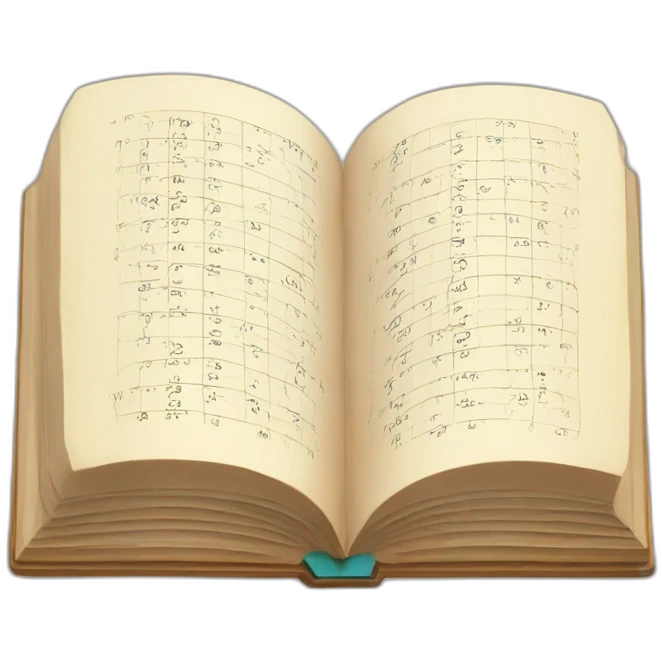 opened math book emoji