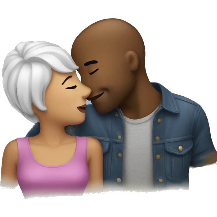 Bisous entre 2 personnes  emoji