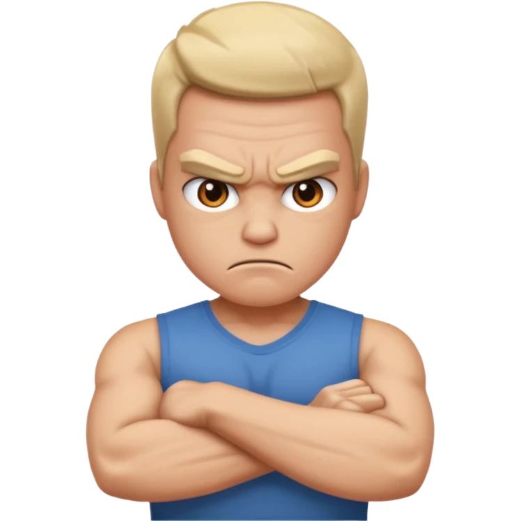 Person angry with arms crossed emoji