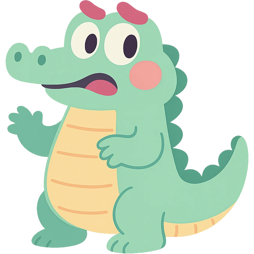 bambardino crocodilo in pastel toon style emoji