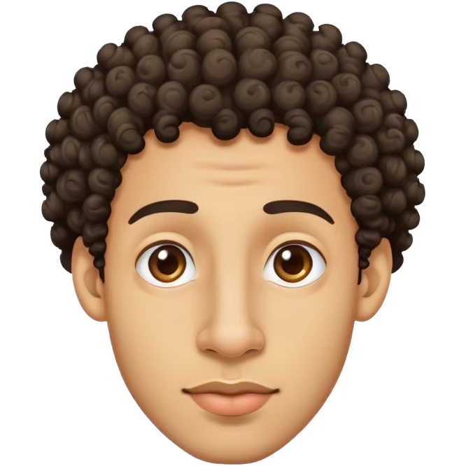 Lightskin guy with curly hair and a big nose  emoji