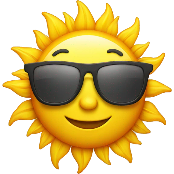 sun with glasses emoji