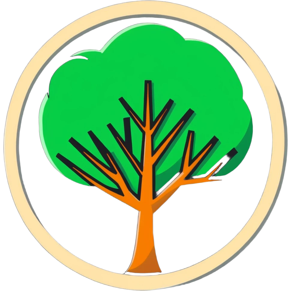 Tree in a circle  emoji