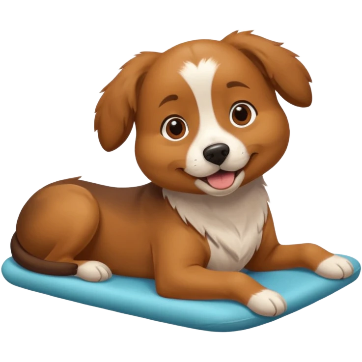 dog getting massage emoji