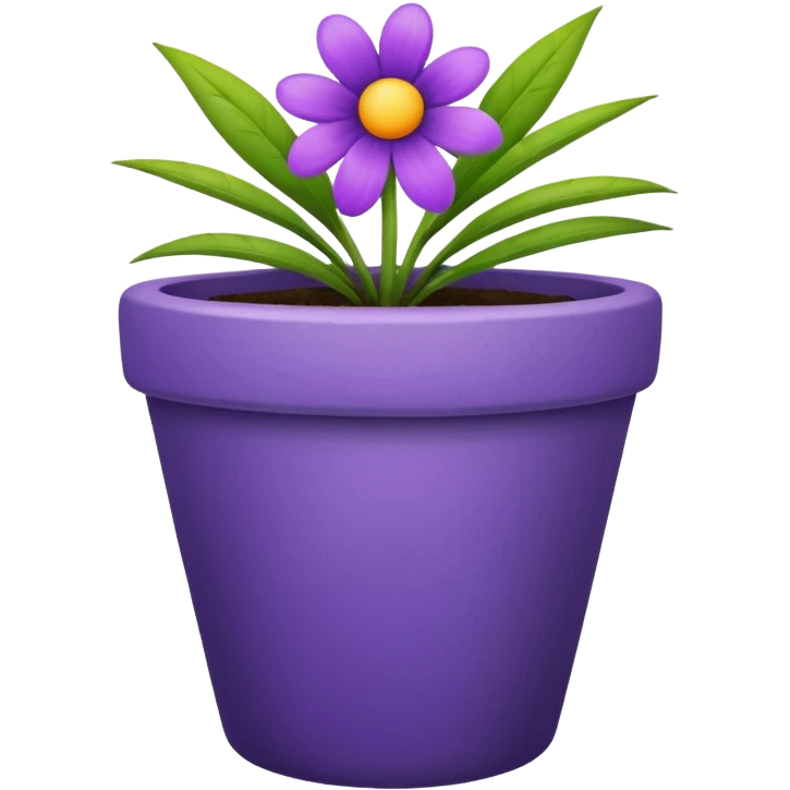 purple flower pot emoji