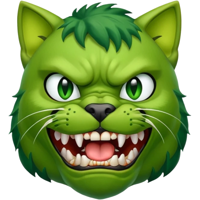 Hulk dog mixed with cat emoji