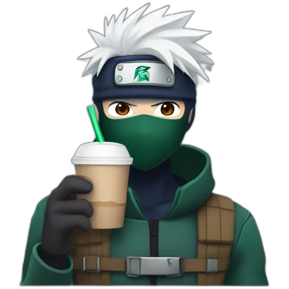 kakashi drinks starbucks emoji