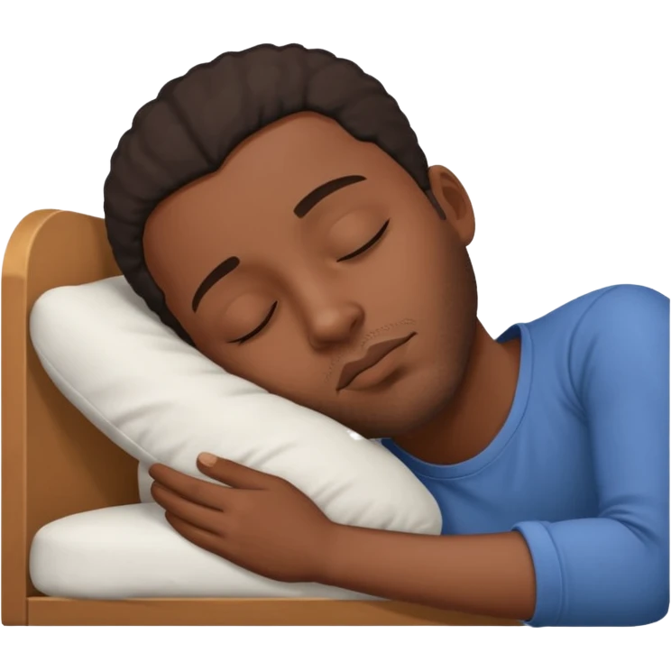 black man sleeping emoji