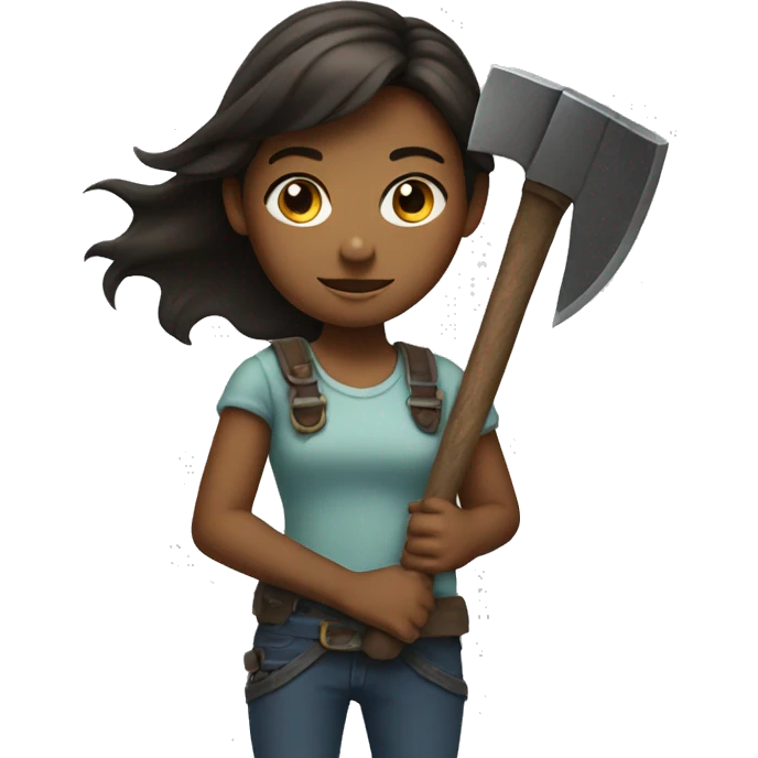 girl with axe emoji