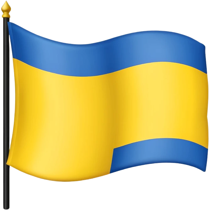 Uma bandeira de país tipo da Ucrânia mais em vez da cor azul vc coloca a cor preta onde fica o azul emoji