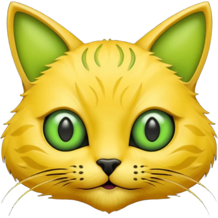 dark yellow alien cat face emoji