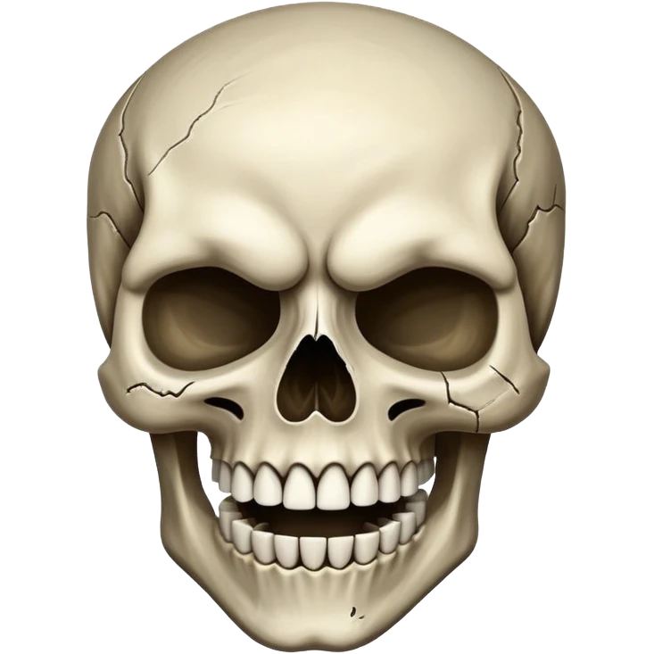 skull with skew teeth emoji