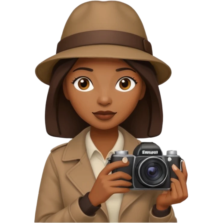 black woman Street Photographer emoji