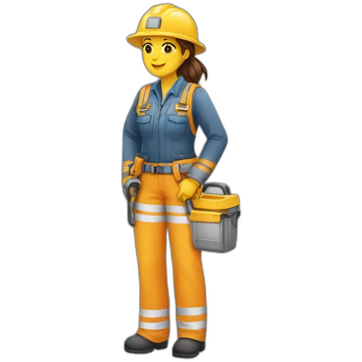 ouvrier batiment femme couleur emoji