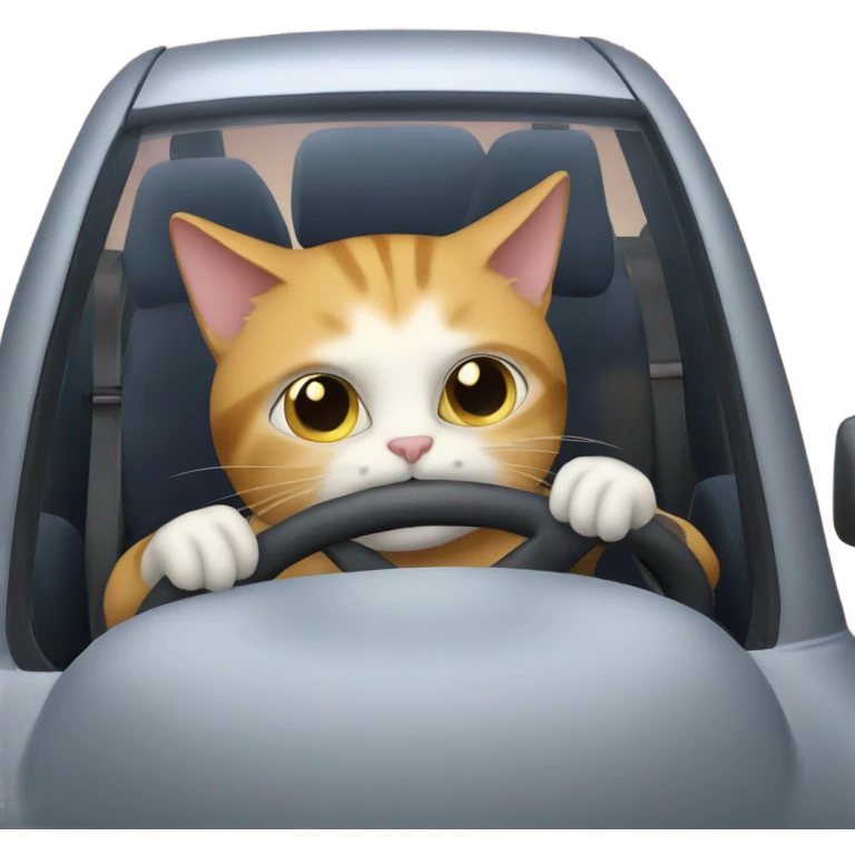 Cat driving a thousand miles per hour  emoji