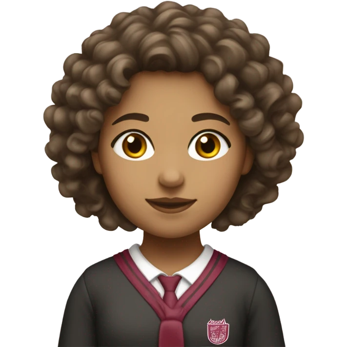umass amherst going to school girl medium skin curly hai emoji