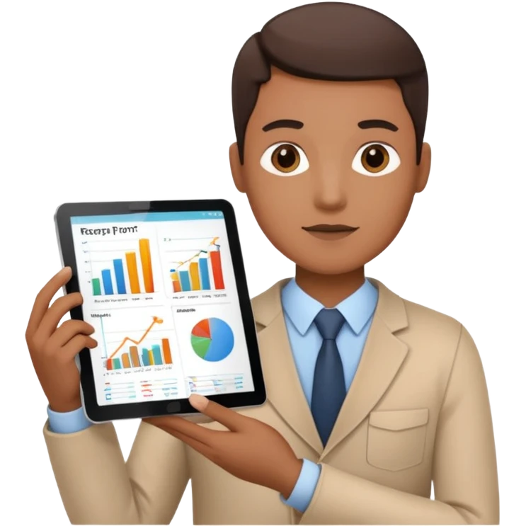 report with charts on a tablet emoji