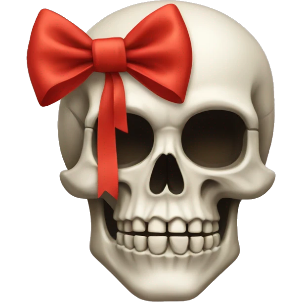 Skull with bow emoji