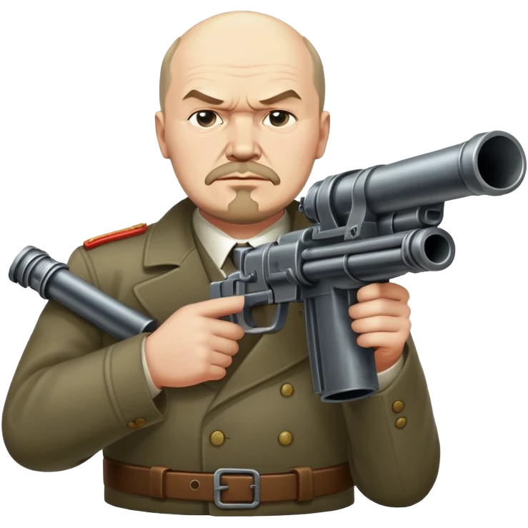 Lenin holding a minigun emoji
