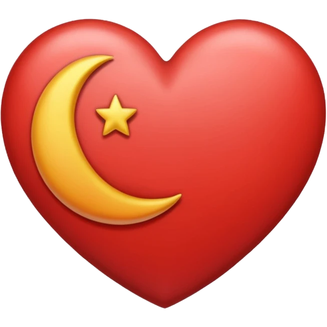 Heart and moon emoji emoji