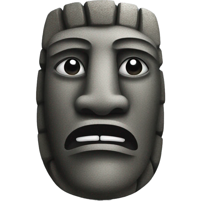 moai with snake emoji