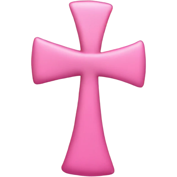 cross with a pink bow around it emoji