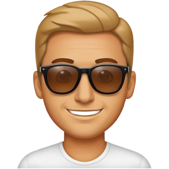 Smirking guy with sunglasses emoji