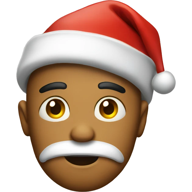 confused with a santa hat emoji