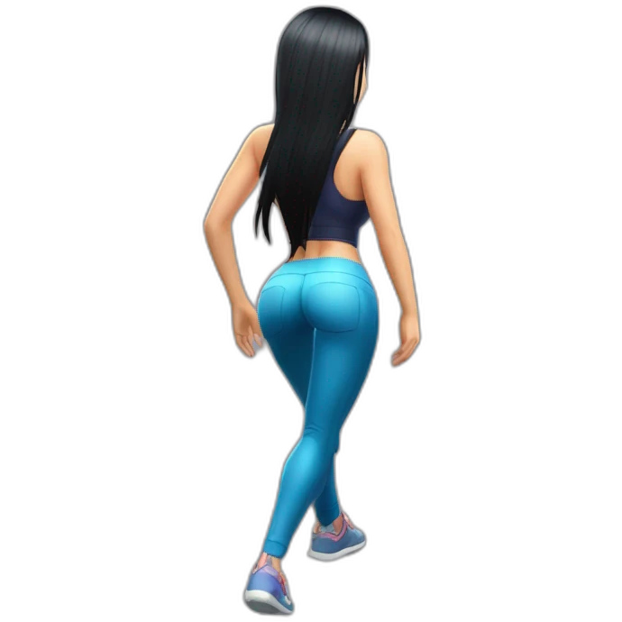 nico robin full body pawg gym v pants back shot focus emoji