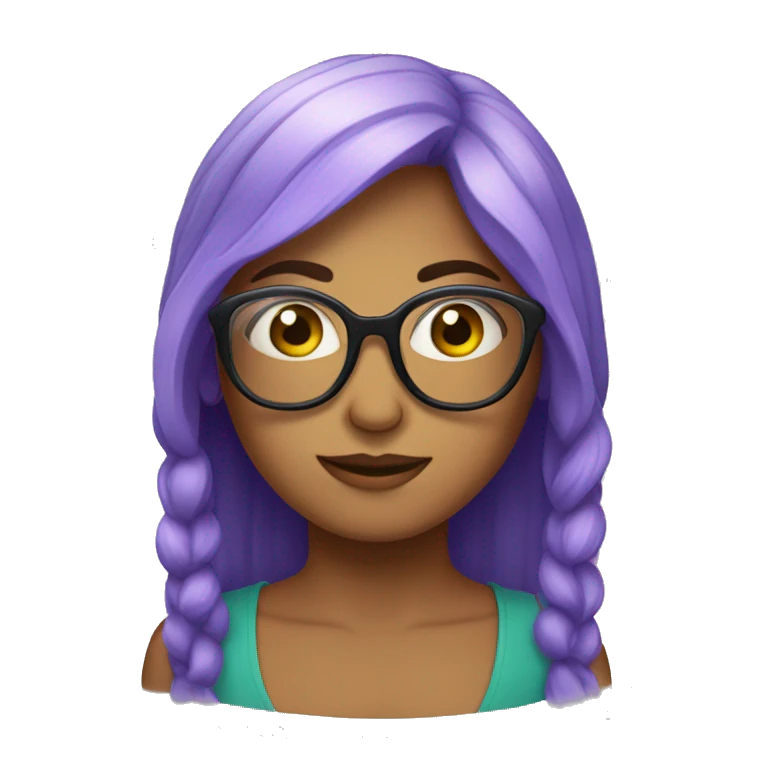 una berenjena con lentes emoji