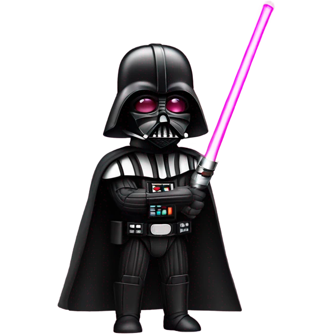 Darth Vader with a pink lightsaber emoji