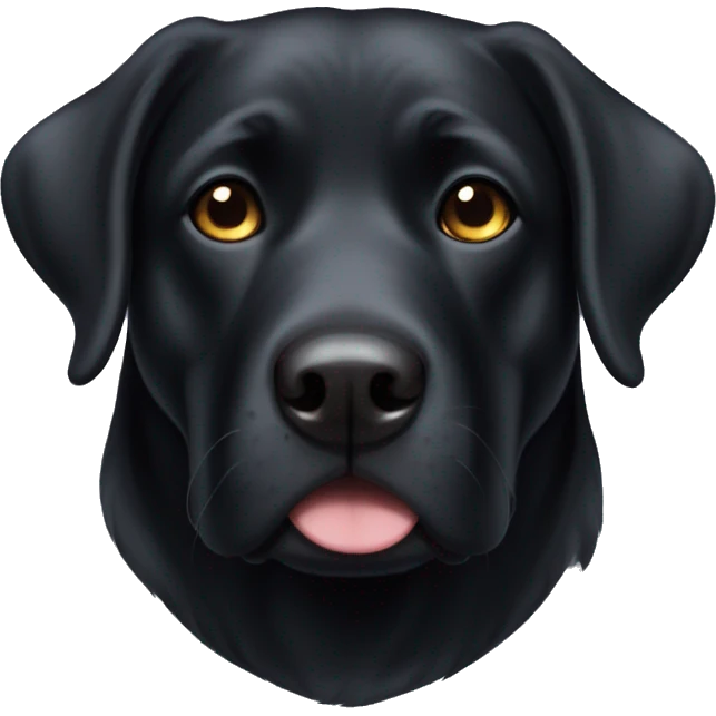 fat black lab dog emoji