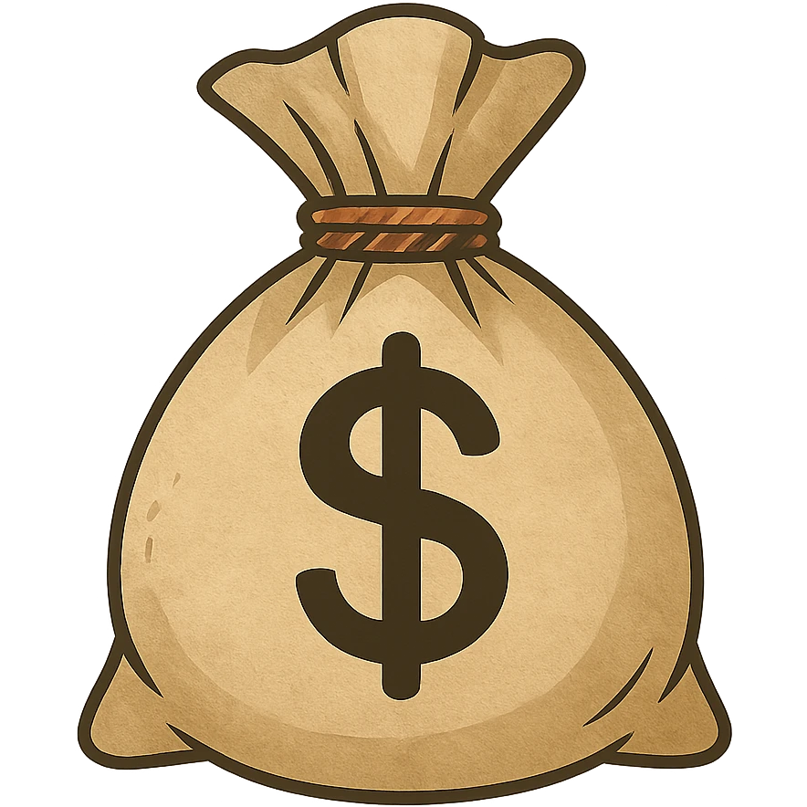 Money bag $  emoji