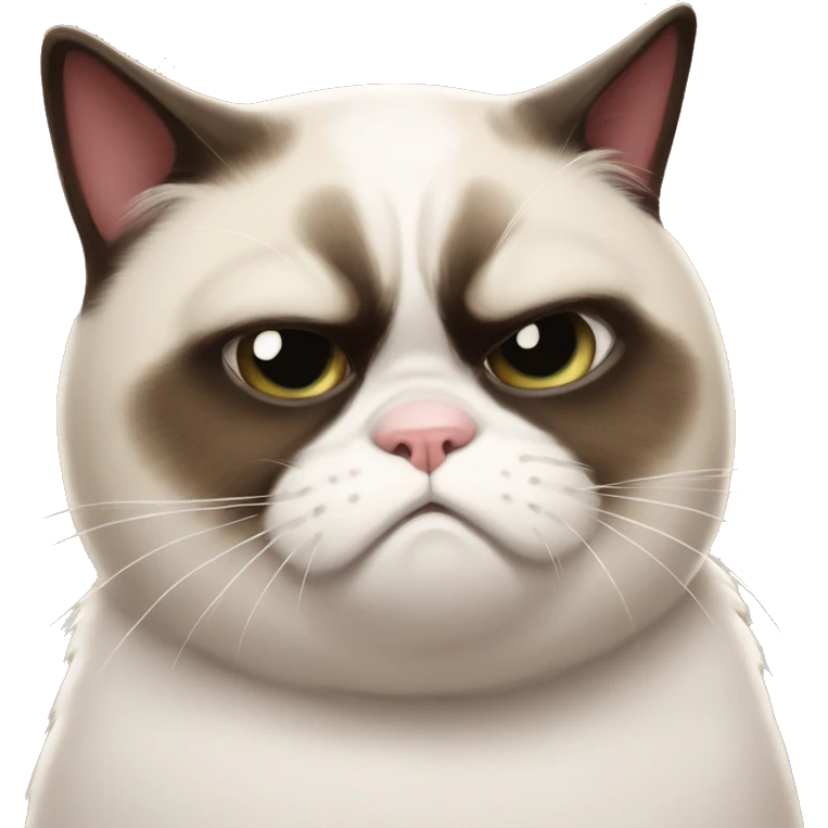 Grumpy cat but chonky   emoji