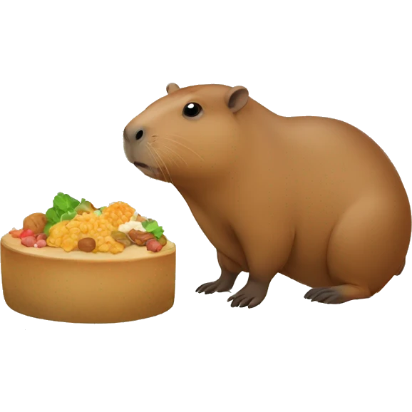 Capybara with food  emoji