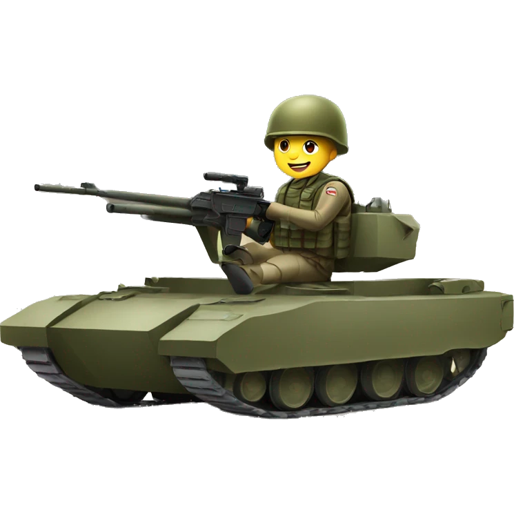 soldier riding tank emoji