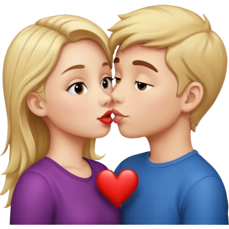 Girl and boy kissing  emoji