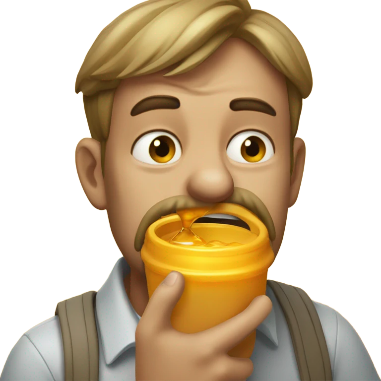 Guy throwing up honey emoji