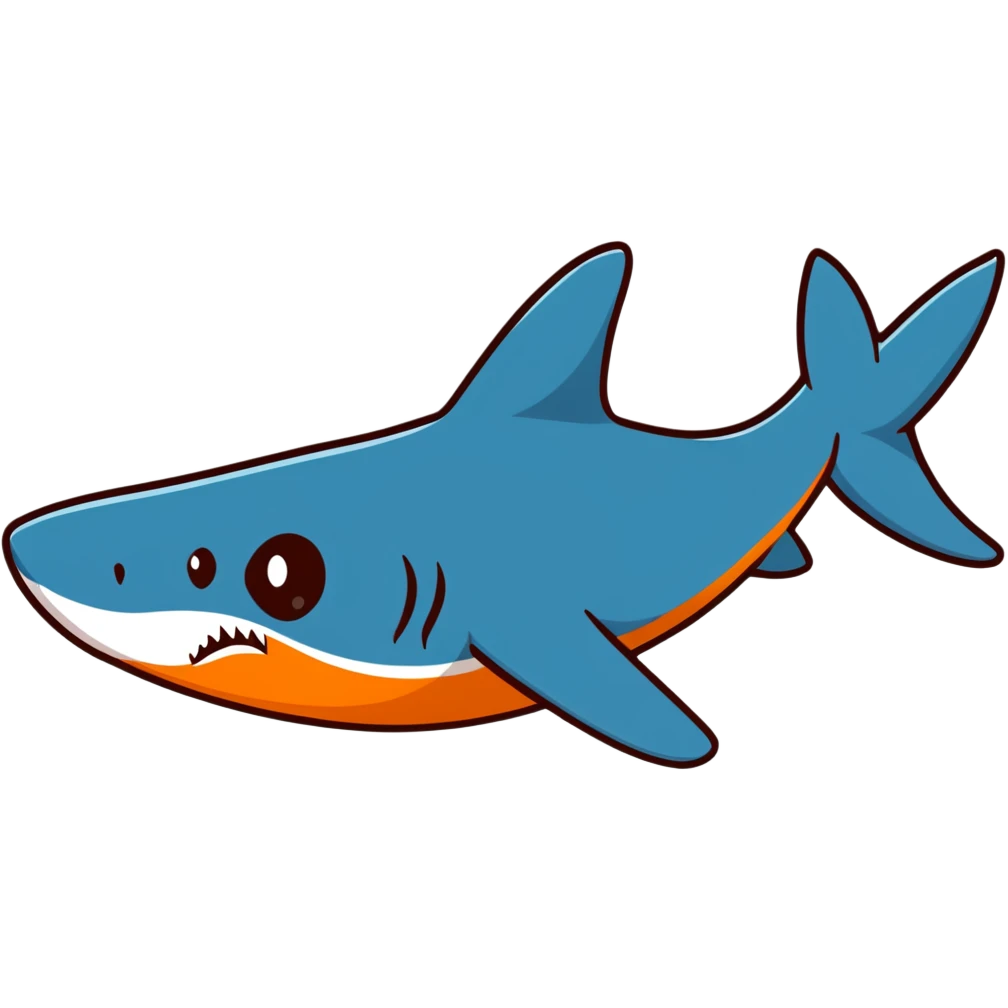 cartoon blue shark emoji