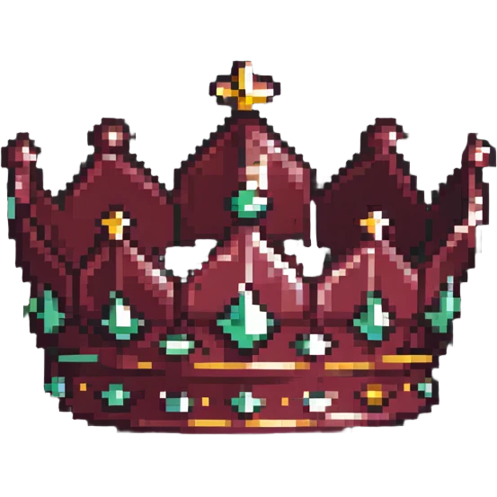 maroon crown simple design emoji