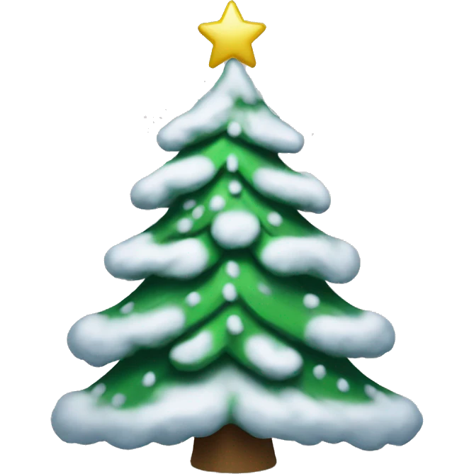 Snowy Christmas tree  emoji
