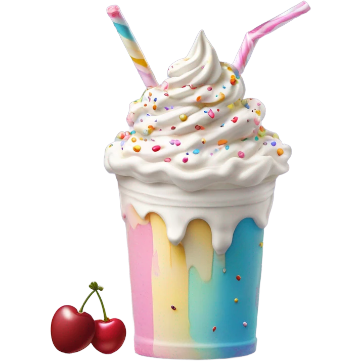 birthday cake milkshake emoji