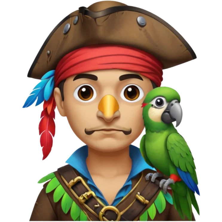 pirate and parrot emoji